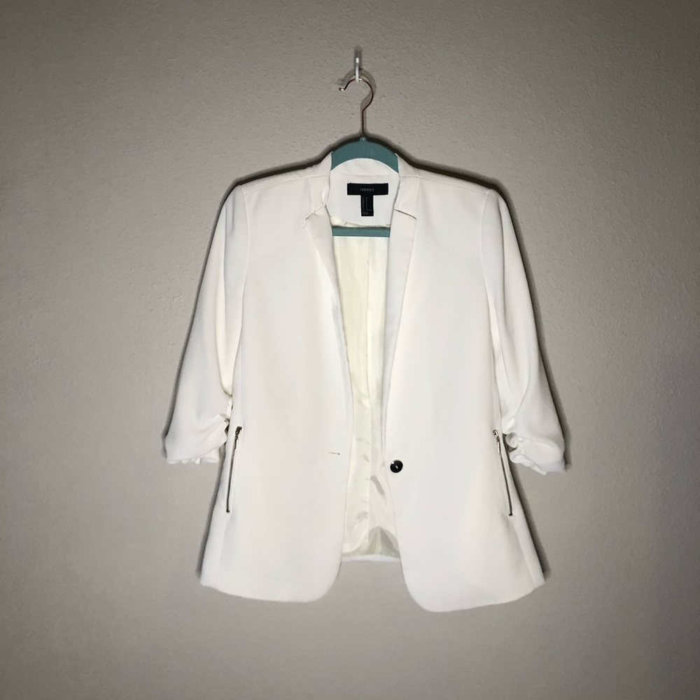 Forever 21 White Blazer Size Medium